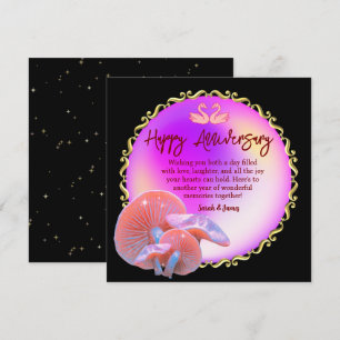 Carte Romantique Swan Pastel Joyeux Anniversaire Or Acce