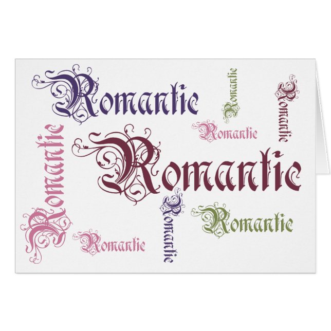 Carte romantique victorienne (Devant horizontal)