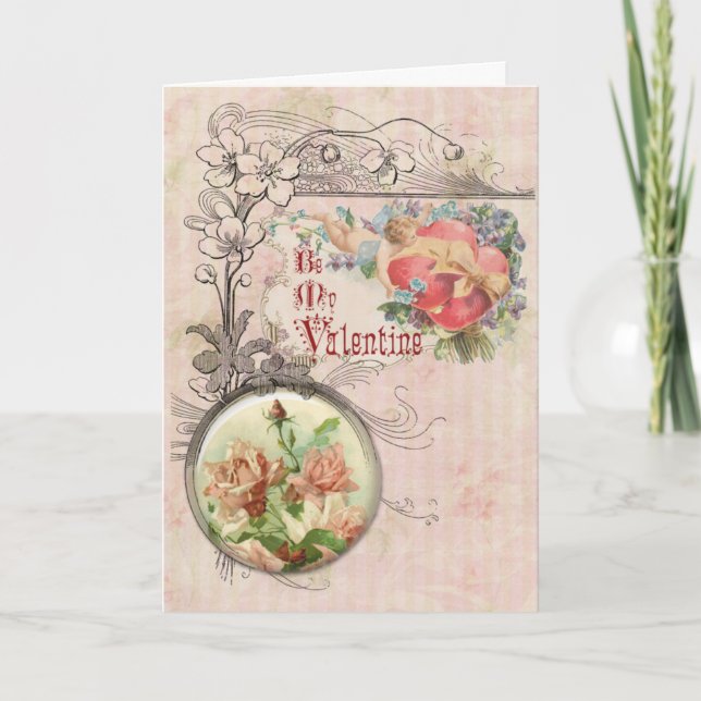Carte Romantique Vintage Valentine (Devant)