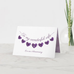 Carte Romantique violet 6e Bund femme Bund