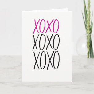 Carte romantique Xoxo Je t'aime