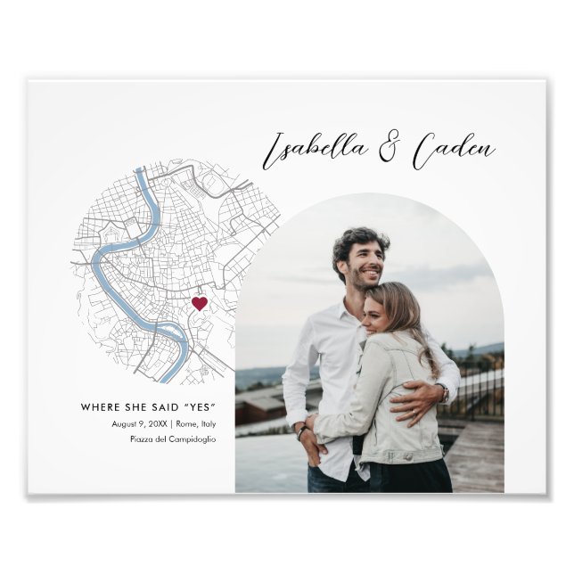 Carte Rome Mariage Fiançailles Photo Cadeau Imprim (Devant)