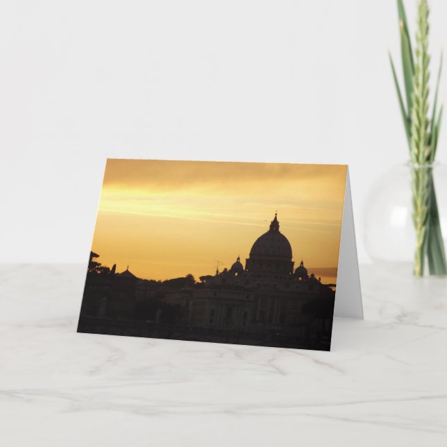 Carte Rome Saint-Pierre au coucher du soleil (Devant)