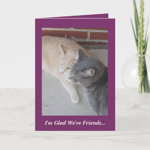 Carte Romeo & Russ The Cats I'm Glad We're Friends..Card