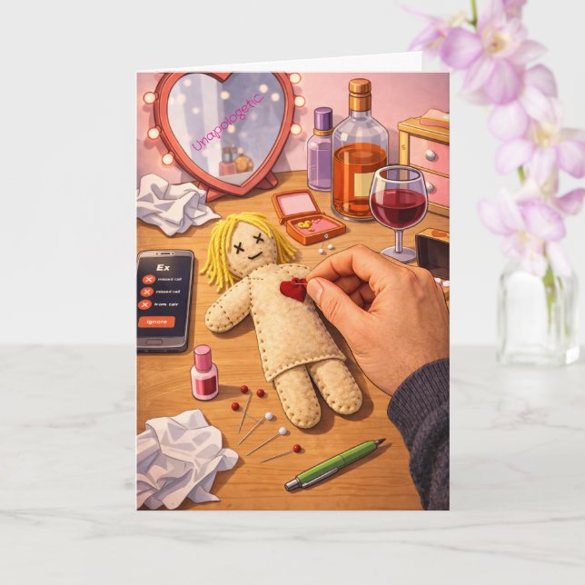 Carte Rompre est dur à faire Illustration sans excuses (Orchidée)
