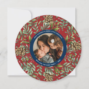 Carte ronde photo Noël Chercher