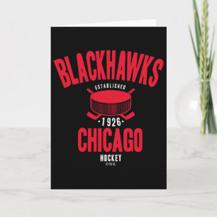 Carte Rondelle de hockey des Blackhawks de Chicago noire