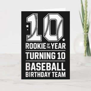 Carte Rookie de l'année pour 10ème anniversaire Baseball