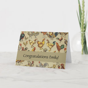 Carte Rooster Poulet de la ferme Pays Animal