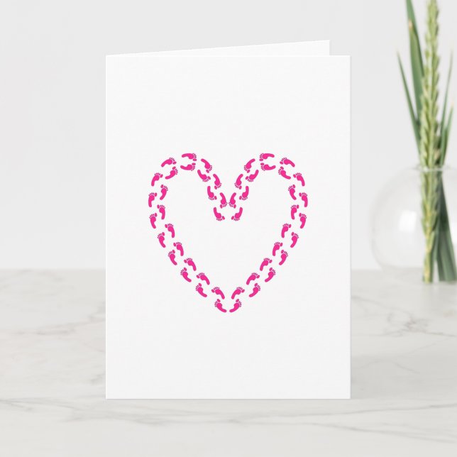 Carte rose 50 pieds d'amour (Devant)