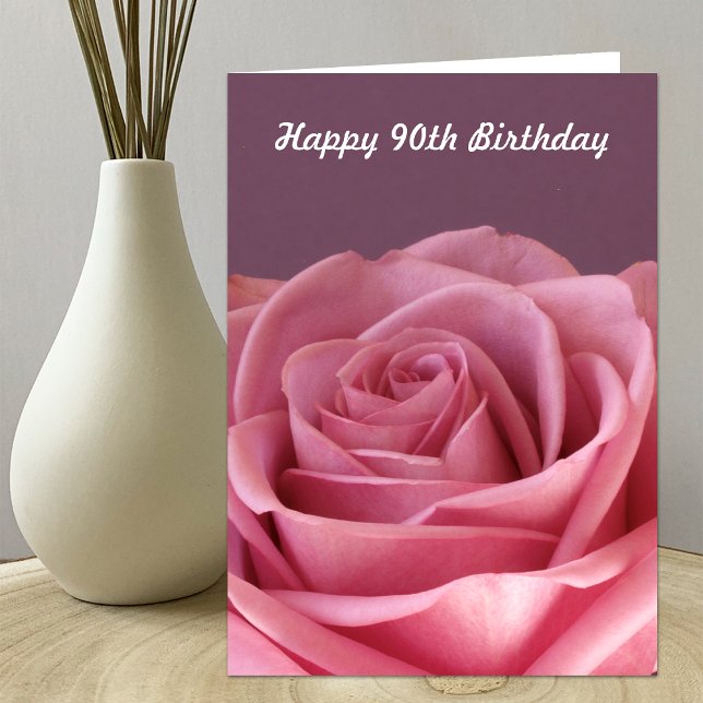 Carte rose 90e anniversaire (Créateur téléchargé)