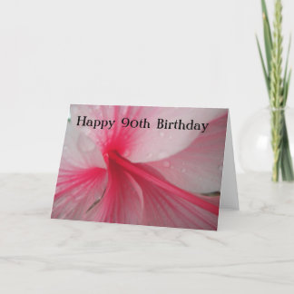 Carte Rose 90e Anniversaire Moderne Élégant