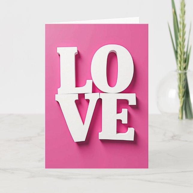 Carte Rose Amour Gras (Devant)