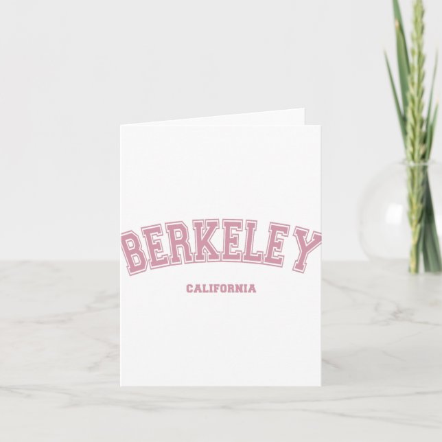 Carte Rose Berkeley Californie Ca Style Université Sur B (Devant)