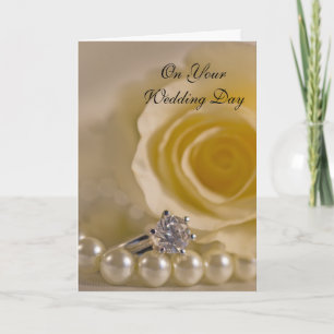 Carte Rose blanche, anneau et perles Blended Family Mari