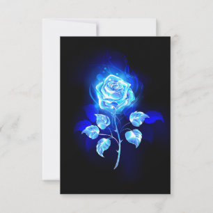 Carte Rose bleu brûlant
