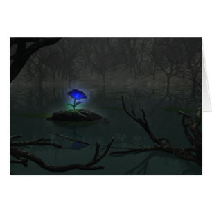 Carte Rose bleue