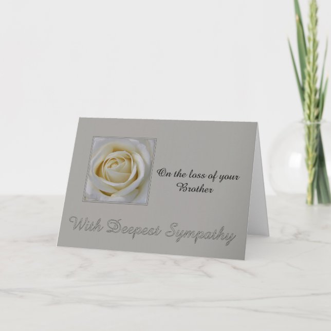 Carte rose Brother loss Sympathy (Devant)