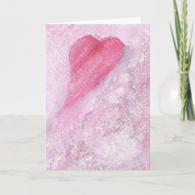 Carte rose C30 de coeur (Devant)