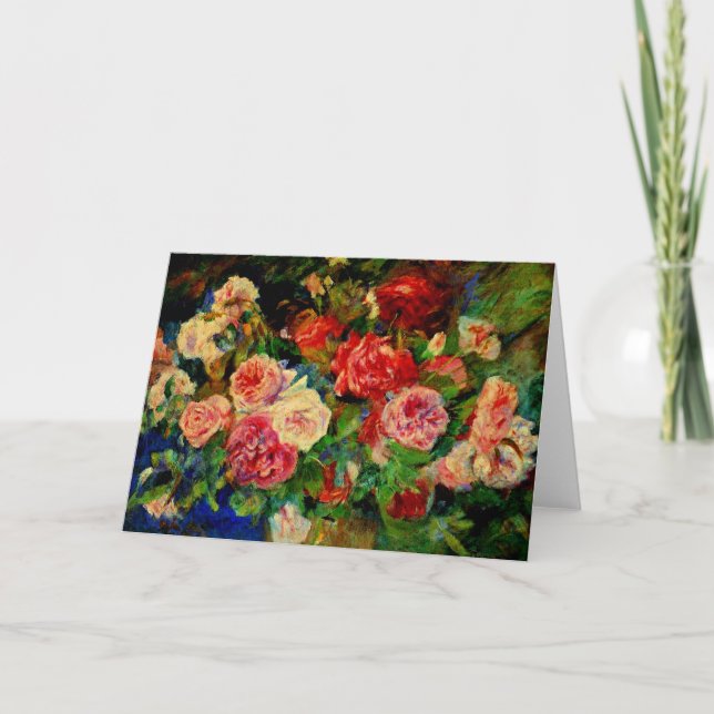 Carte Rose, célèbre peinture de Renoir (Devant)