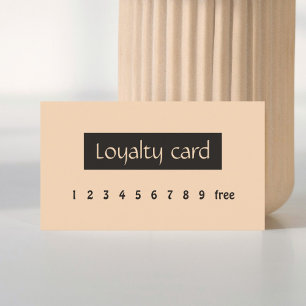 Carte rose-clair élégante simple de fidélité de