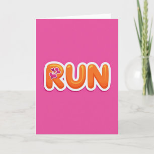 Carte Rose Cœurs à Courir