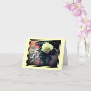 Carte Rose Crème Anniversaire