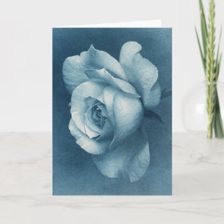 Carte Rose Cyanotype