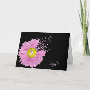 Carte Rose Daisy avec des rubans roses Hope