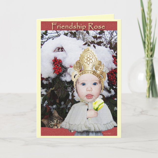 Carte Rose d'amitié (Devant)