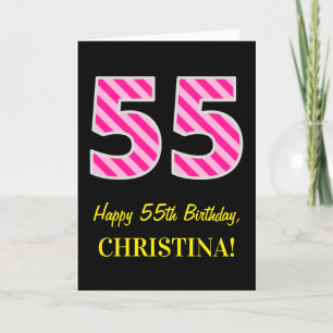 Carte Rose d'amusement barré "55" ; Joyeux