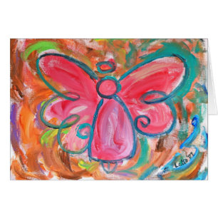 Carte rose d'ange