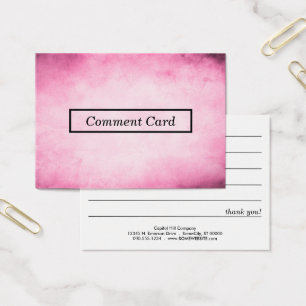 carte rose de commentaire de parchemin