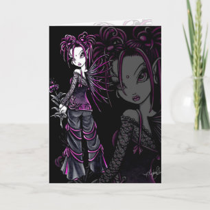 Carte rose de fée de fleur de Saint-Valentin de