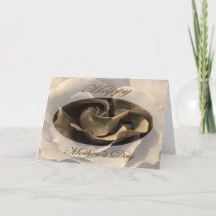 Carte Rose de la fête des mères à Sepia