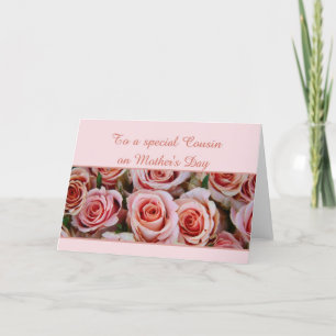 Carte rose de la fête des mères Cousin