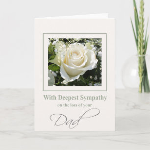 Carte rose de sympathie papa loss
