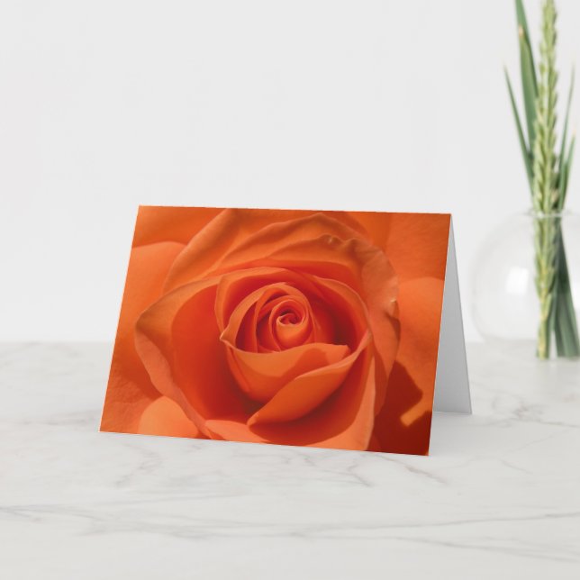 Carte rose de Valentine d'orange (Devant)
