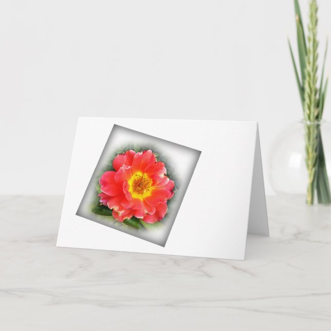 Carte Rose en automne (Devant)