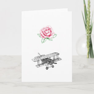 Carte Rose et avion