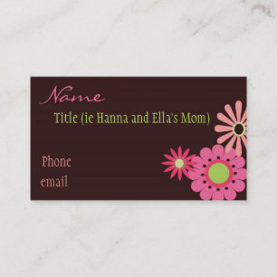 Carte rose et Brown de maman de fleurs