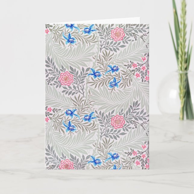 Carte Rose et Larkspur, William Morris (Devant)
