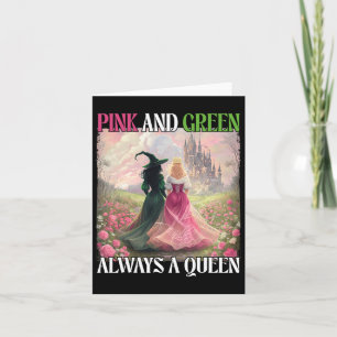 Carte Rose Et Vert Toujours Une Sorcière Reine Halloween