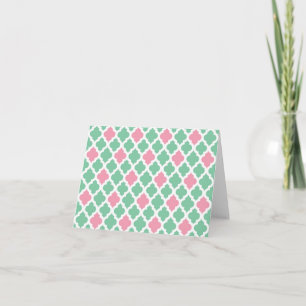 Carte rose et verte