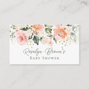 Carte Rose faire-part Baby shower Pinkish