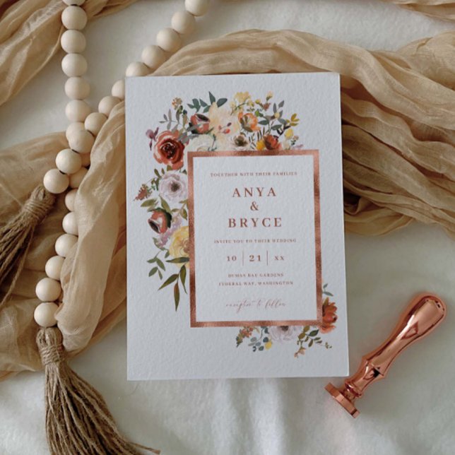 Carte Rose Foil Foil A200 Fall Blooms (Créateur téléchargé)