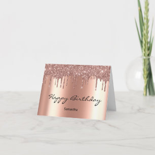 Carte Rose Gold Drives Anniversaire