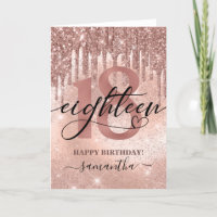 Rose Gold Faux Parties scintillant & Foil 18e anni