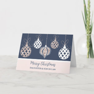 Carte Rose Gold Fille & Fils en droit Joyeux Noël