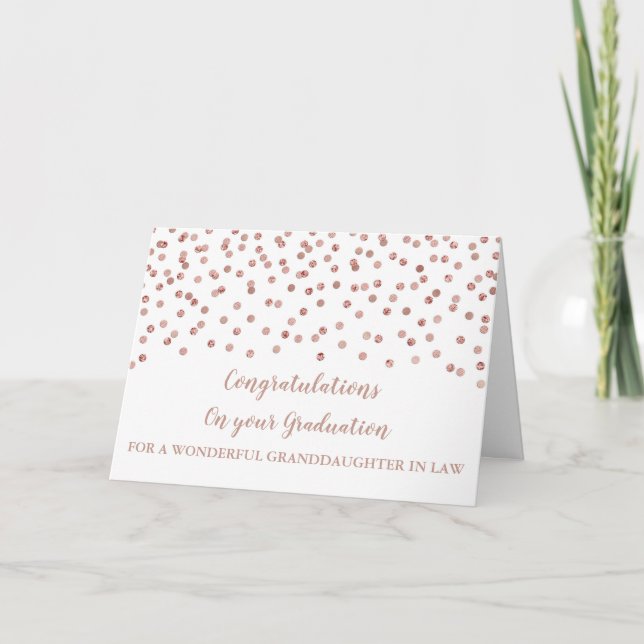 Carte Rose Gold Grandgirl en droit (Devant)